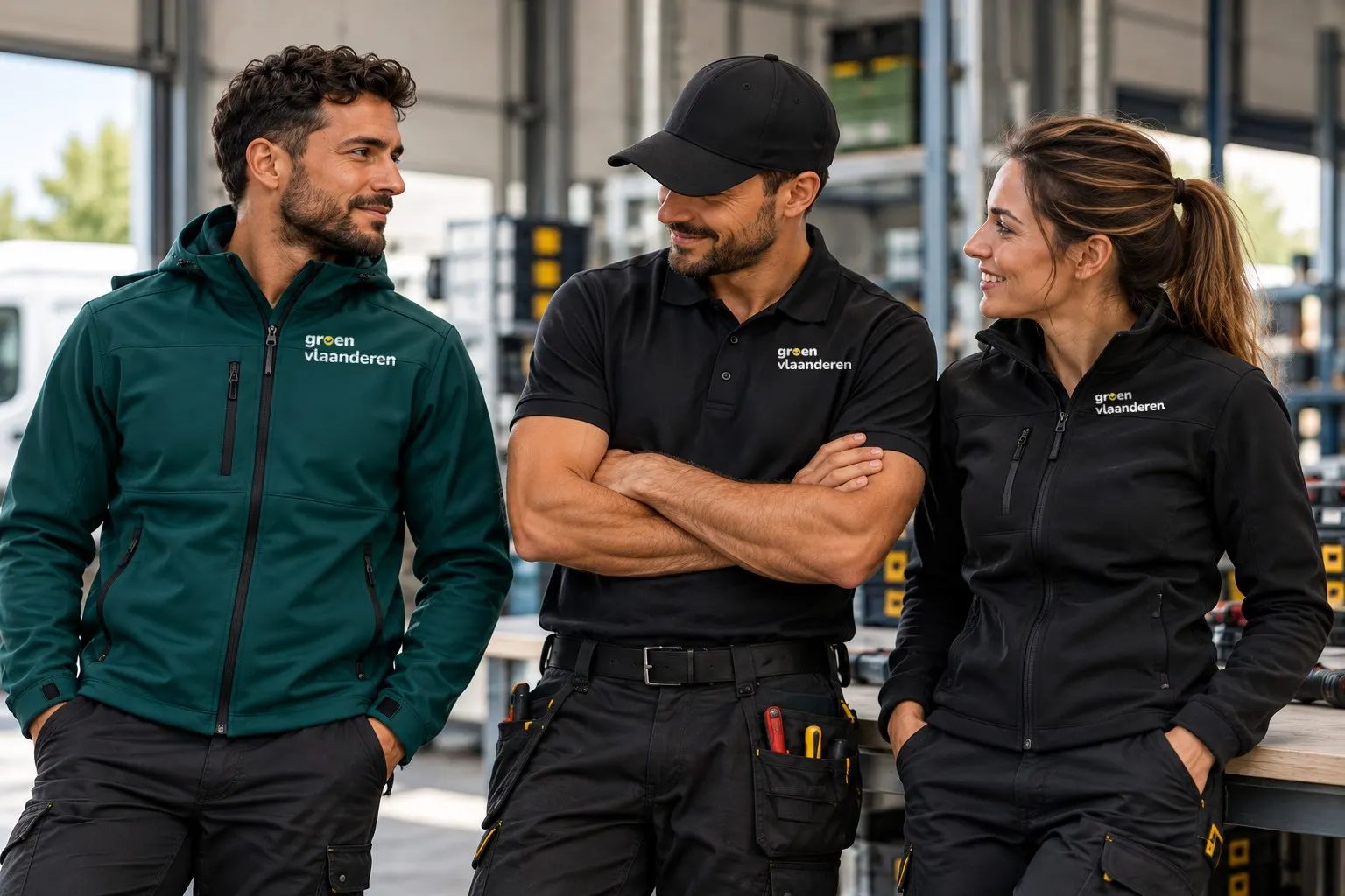 Het team van Groen Vlaanderen in werkkledij